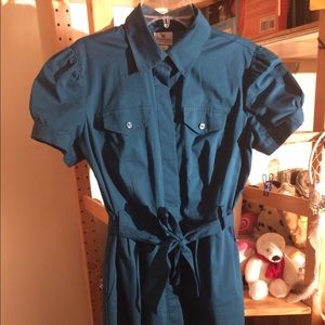 Vintage-style pencil skirt dress with belt